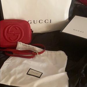 Small red Soho Gucci bag